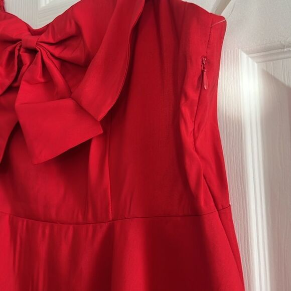 A New Day Bow Midi Red Dress size 16 - Picture 10 of 14